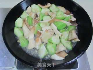 丝瓜炒猪肚菇的做法步骤：5