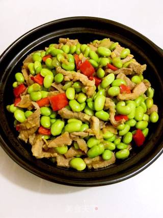 毛豆炒肉丝的做法步骤：8