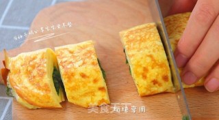菠菜厚蛋烧—5分钟元气早餐的做法步骤：7