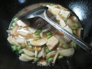 毛豆茭白煮豆腐的做法步骤：7
