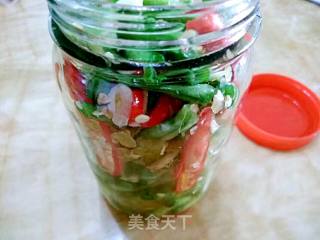 双椒腌豆角的做法步骤：4
