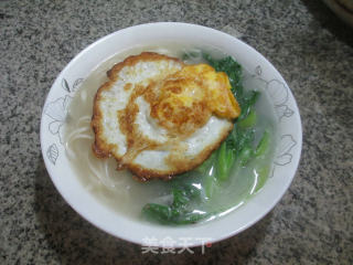 鸡蛋鸡毛菜汤面的做法步骤：5