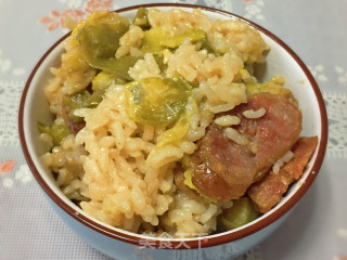 茄子&香肠焖饭的做法步骤：6