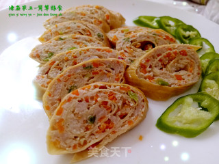 豆油皮鲜肉卷的做法步骤：8