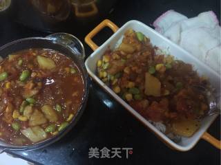 焗什锦海鲜饭的做法步骤：8