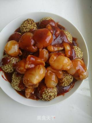 番茄荔枝麻圆的做法步骤：6