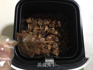 牙签牛肉/空气炸锅版的做法步骤：5