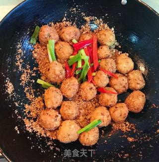 避风塘脆皮豆腐的做法步骤：12