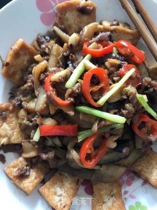肉末茄子煎豆腐的做法步骤：8