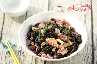 苋菜炒鸡蛋的做法步骤：9