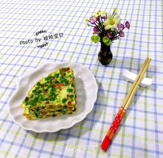 韭菜香肠蛋饼的做法步骤：8