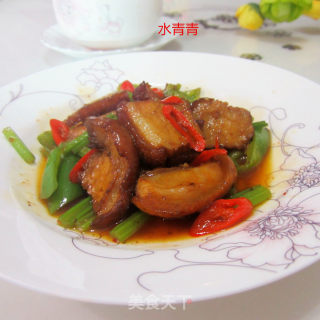 芹菜辣椒酱香肉的做法步骤：9