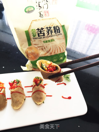 活力早餐五彩荞面卷饼的做法步骤：13