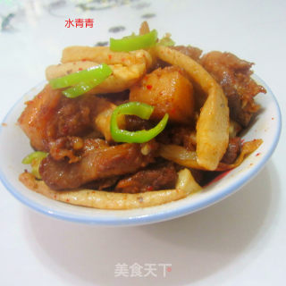 干萝卜条烧肉丁的做法步骤：10