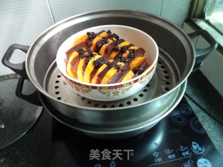 腊肉蒸南瓜的做法步骤：8