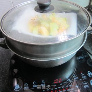 肉丝蒸南瓜的做法步骤：6