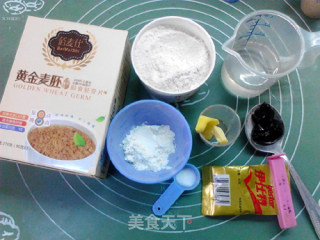 全麦红糖小麦胚芽面包的做法步骤：1
