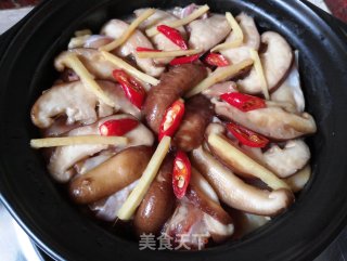 香菇滑鸡煲仔饭的做法步骤：16