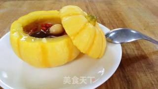 银耳枸杞南瓜盅的做法步骤：3