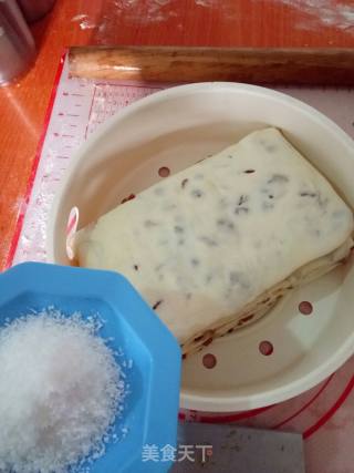 干果千层蒸糕的做法步骤：19