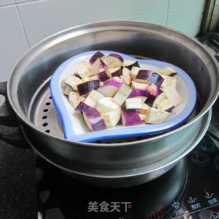 肉丝蒸茄丁的做法步骤：5