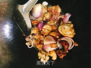 鲜桃烧鸡肉的做法步骤：9