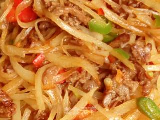 土豆丝炒牛肉的做法步骤：13
