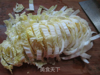 香菇猪肉娃娃菜炒面的做法步骤：3