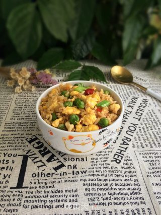青豆炒饭的做法步骤：10