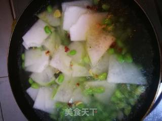 青豆冬瓜圆子汤的做法步骤：6