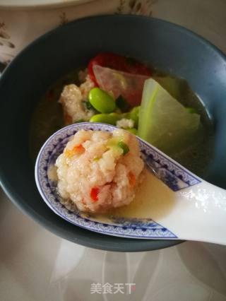 青豆冬瓜圆子汤的做法步骤：10