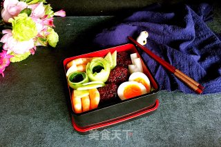 糟虾黑米饭团便当的做法步骤：9