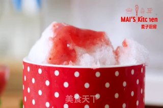 自制草莓糖浆雪花冰的做法步骤：16