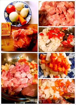 咖喱鸡肉的做法步骤：1