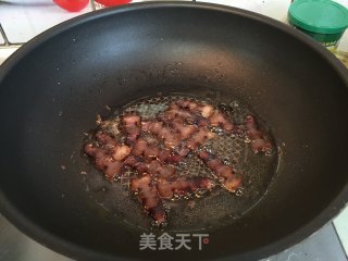 蒜苔炒腊肉的做法步骤：5