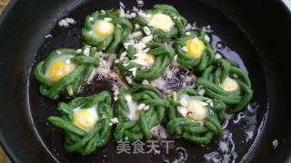 煎酿豆角鹌鹑蛋的做法步骤：9