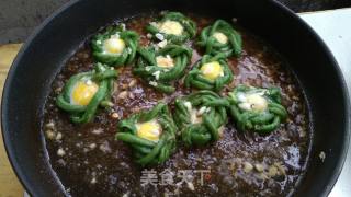 煎酿豆角鹌鹑蛋的做法步骤：10