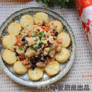 三鲜浇汁玉子豆腐的做法步骤：16