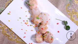 蒜蓉粉丝蒸虾丸的做法步骤：4