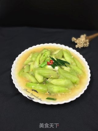 蒜苗丝瓜的做法步骤：6