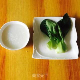 青菜粥的做法步骤：1