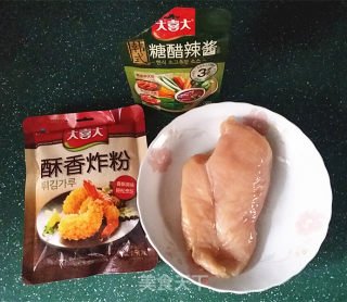 韩式糖醋肉的做法步骤：1