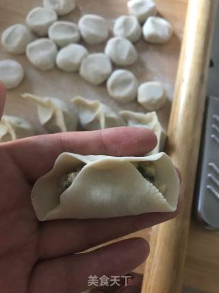 皮Q馅爽脆的莲藕大肉饺子的做法步骤：12