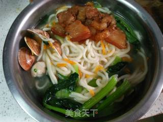 青蛤卤肉棍棍面的做法步骤：17