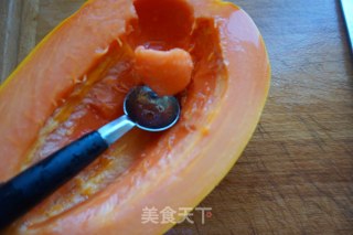 木瓜炖牛奶的做法步骤：2