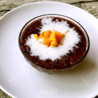 椰香芒果紫米粥的做法步骤：3