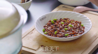 六月黄毛豆蒸肉饼的做法步骤：2