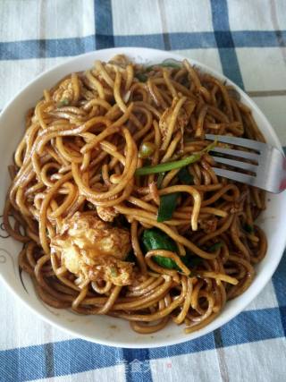 鸡蛋青菜炒面的做法步骤：8