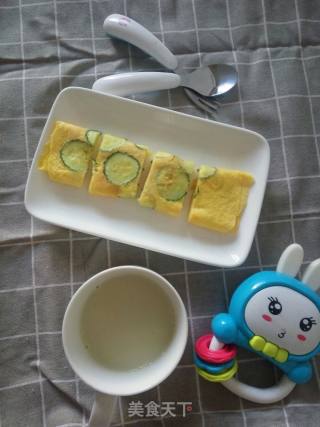 黄瓜厚蛋烧～夏日的小清新的做法步骤：6