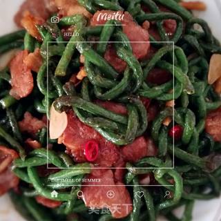 豇豆炒五花肉的做法步骤：9